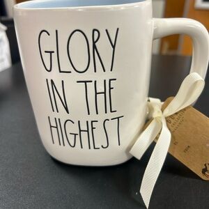 Rae Dunn “Glory in the Highest” Angel - Double Sided - Blue Interior - Gift Idea